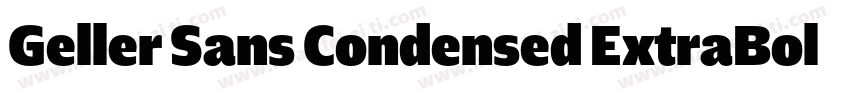 Geller Sans Condensed ExtraBold字体转换